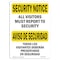 Signmission OSHA Security Sign, 5" Height, 7" Width, Visitors Must Report Bilingual, Landscape, SN-D-57-L-11669 OS-SN-D-57-L-11669 - alternate 1
